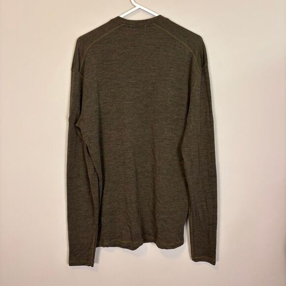 Smartwool Men's Merino Wool Crewneck Sweater Green with Black & Grey Size XL - Picture 2 of 6